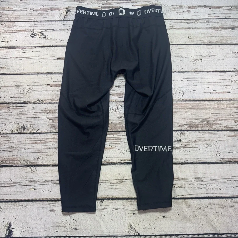 Overtime Boys Youth XL Valid Compression 3/4 Tights Black NWT